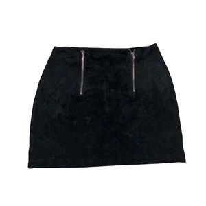 Suede skirt